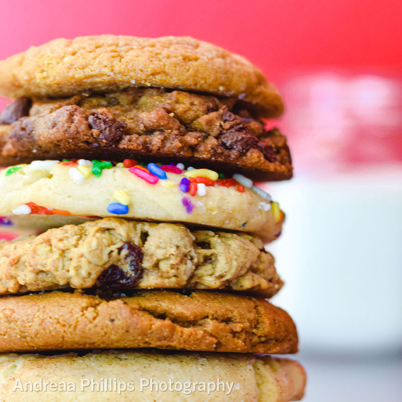 A stack of fresh cookies